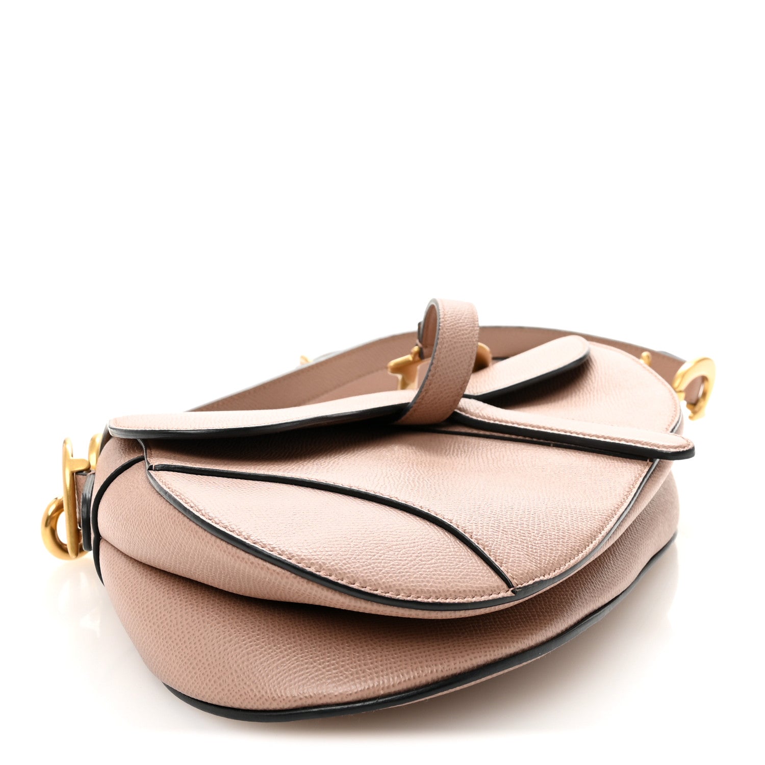 Christian Dior Grained Calfskin Saddle Bag With Strap Fard
