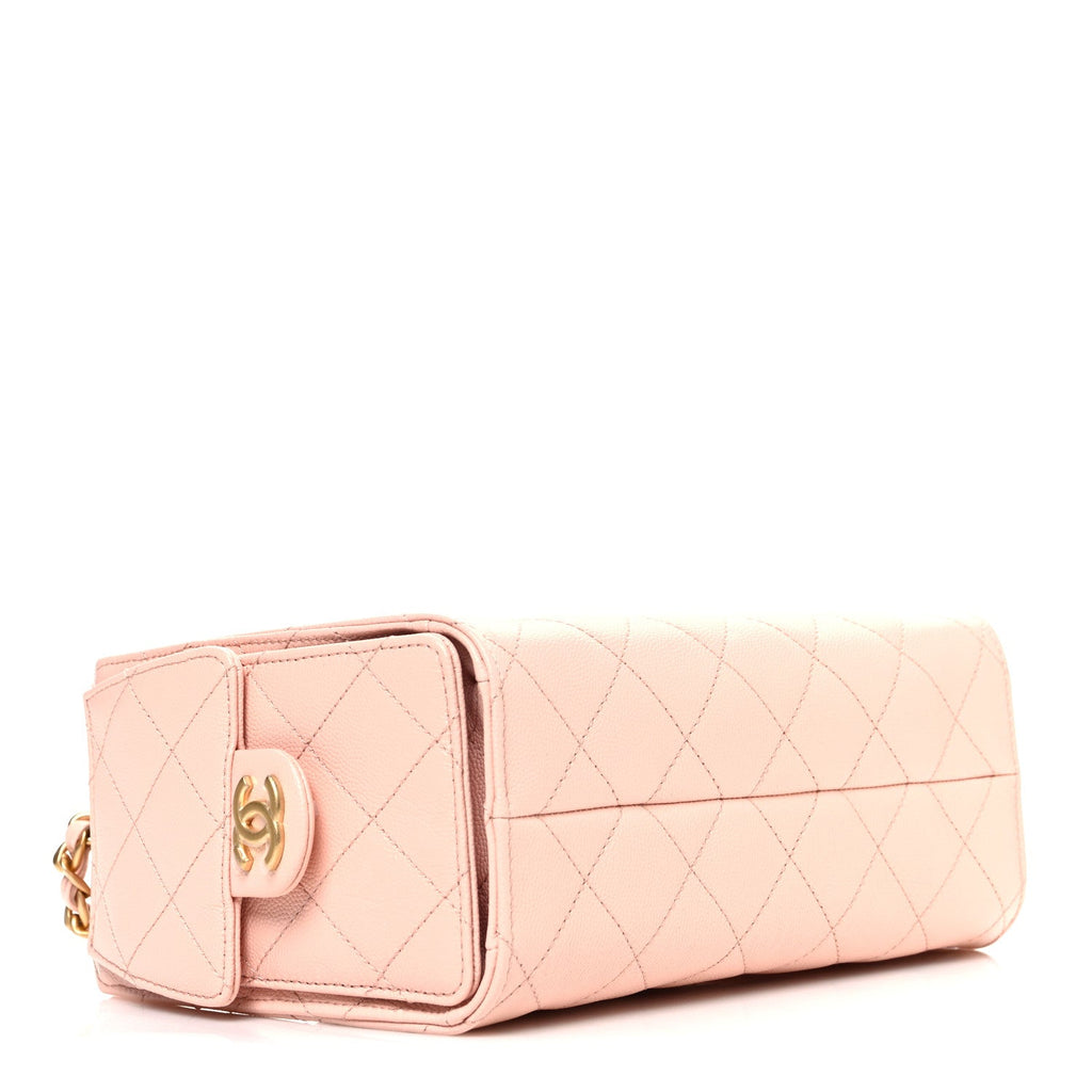 Chanel Caviar Quilted Mini Chanel 25 Handbag Light Pink