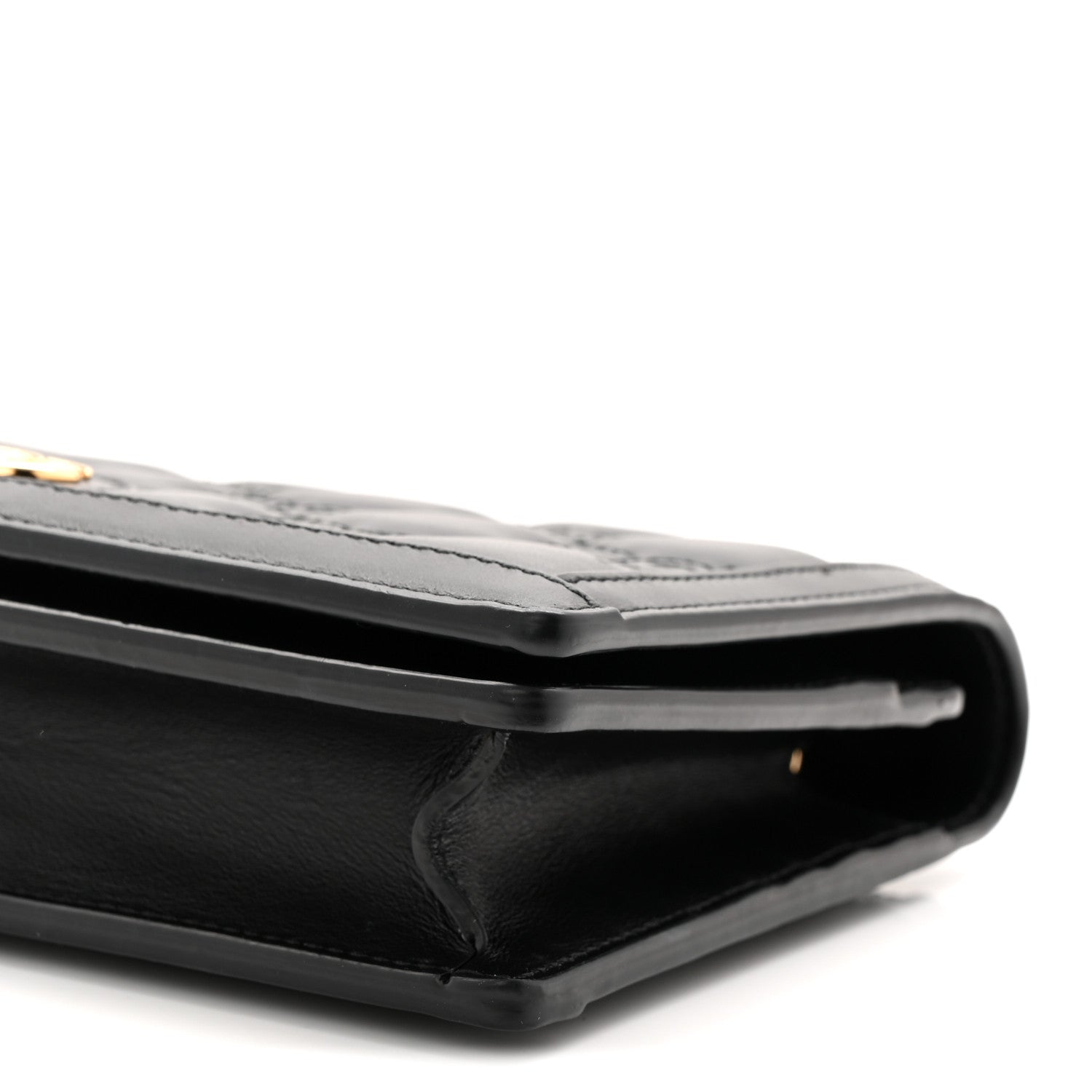 Gucci Calfskin GG Matelasse Chain Wallet Black