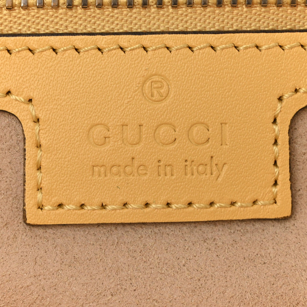 Gucci Senna Calfskin Petite GG Small Tote Bag Sunny Yellow