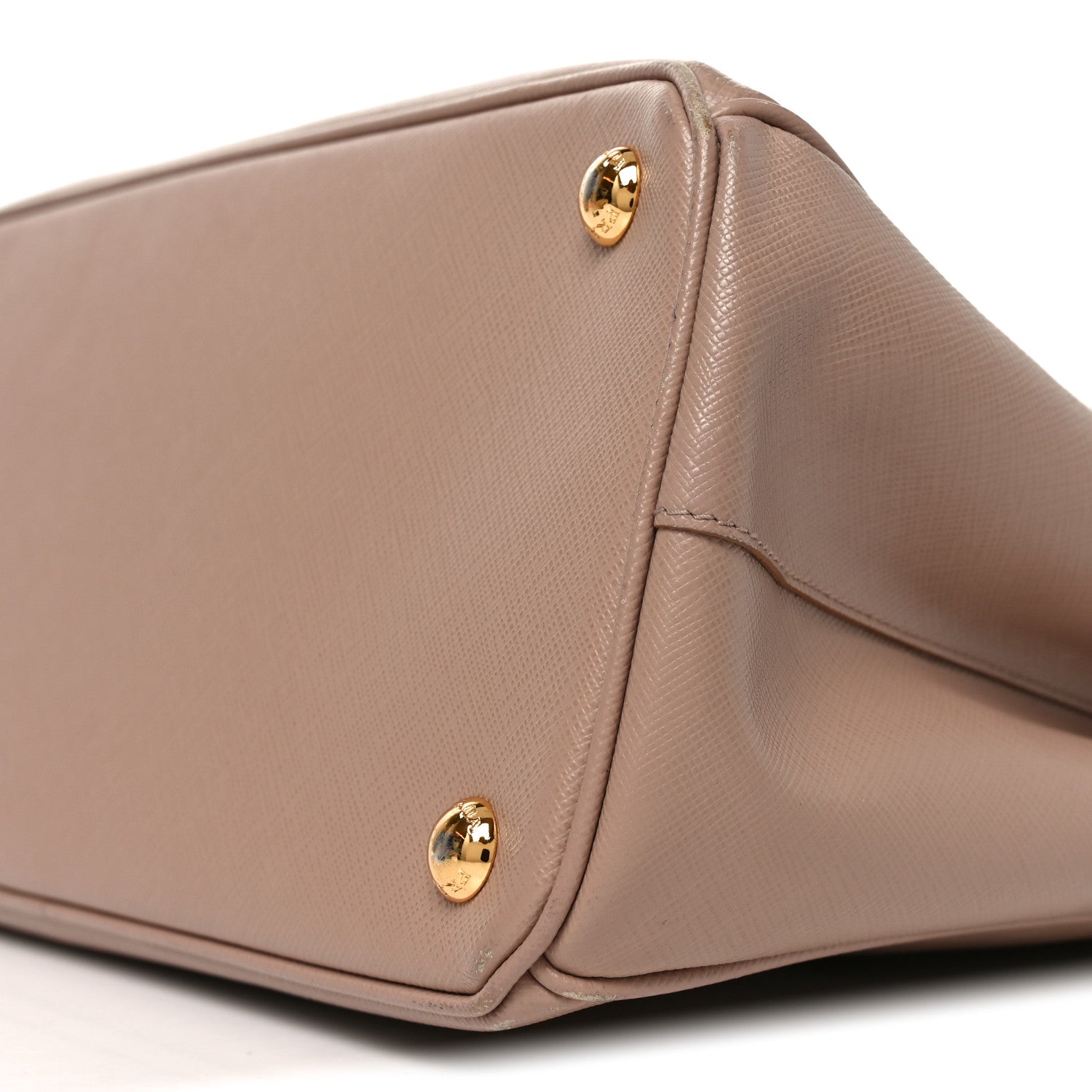 Prada Saffiano Small Galleria Double Zip Tote Cammeo