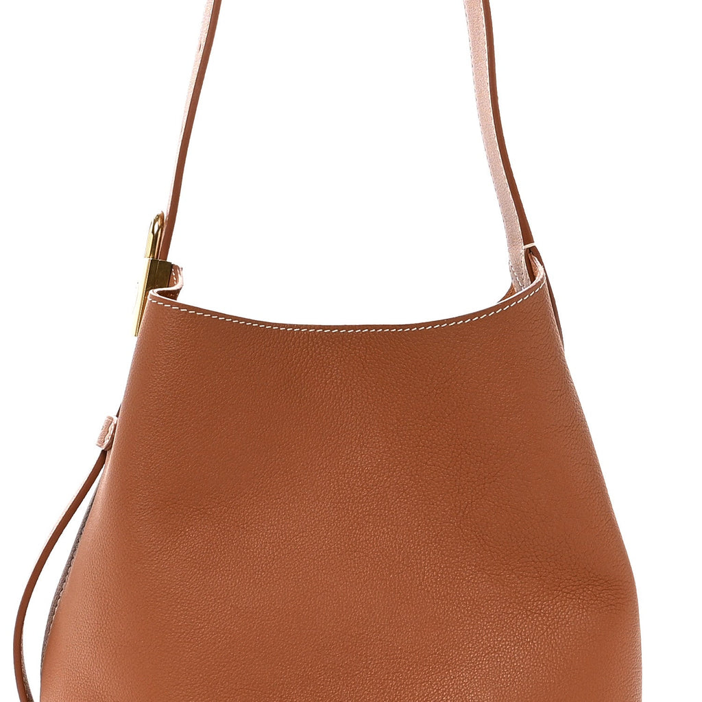 Louis Vuitton Grained Calfskin Low Key Hobo PM Cognac