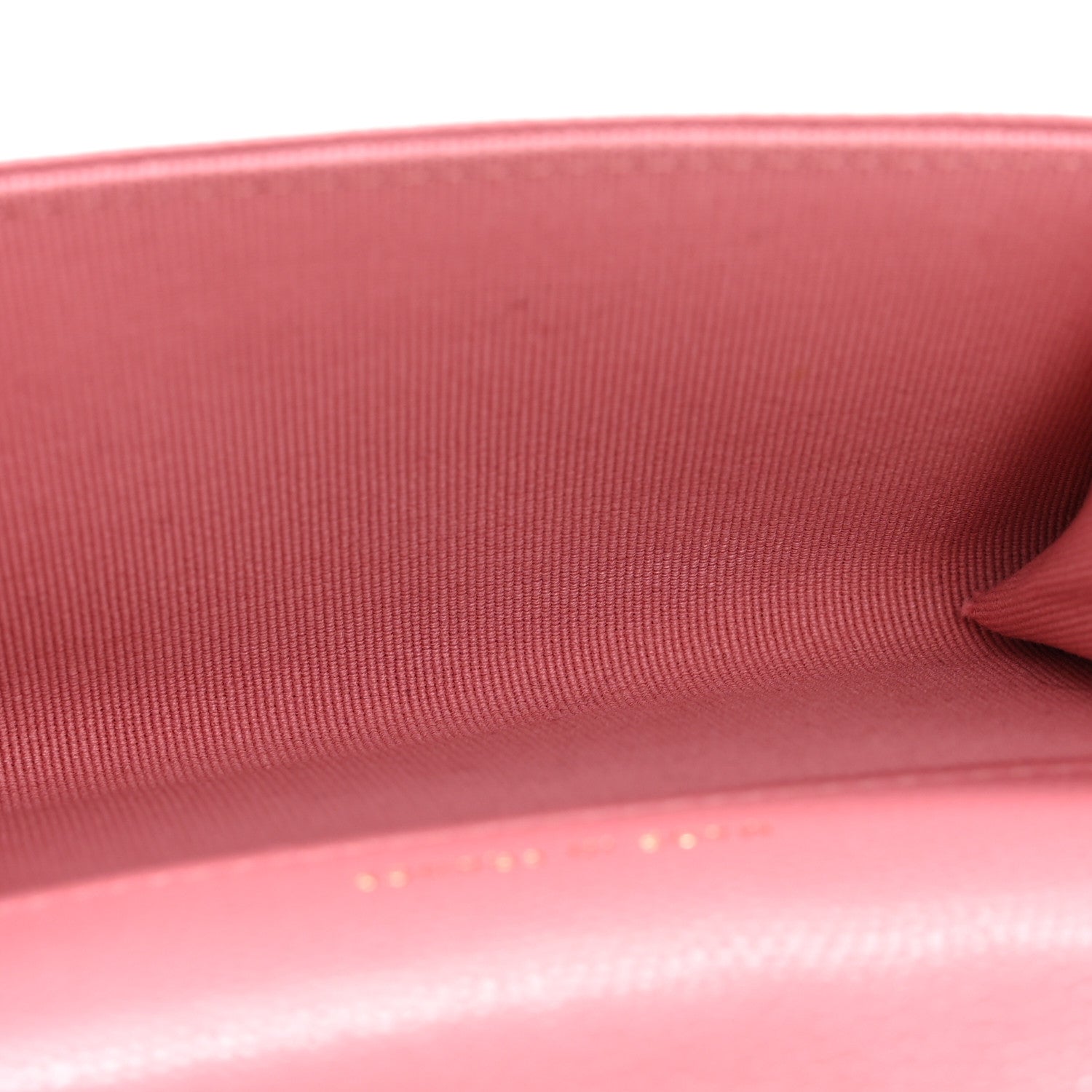 Caviar Quilted Flap Card Holder Wallet Pink