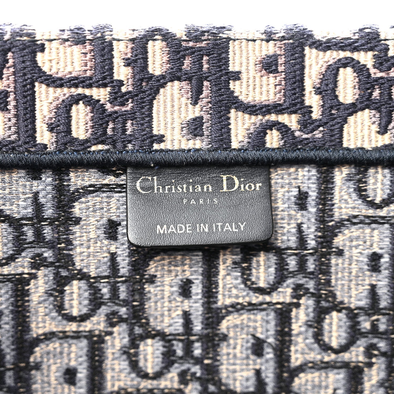 Christian Dior Oblique Large Book Tote Blue Multicolor
