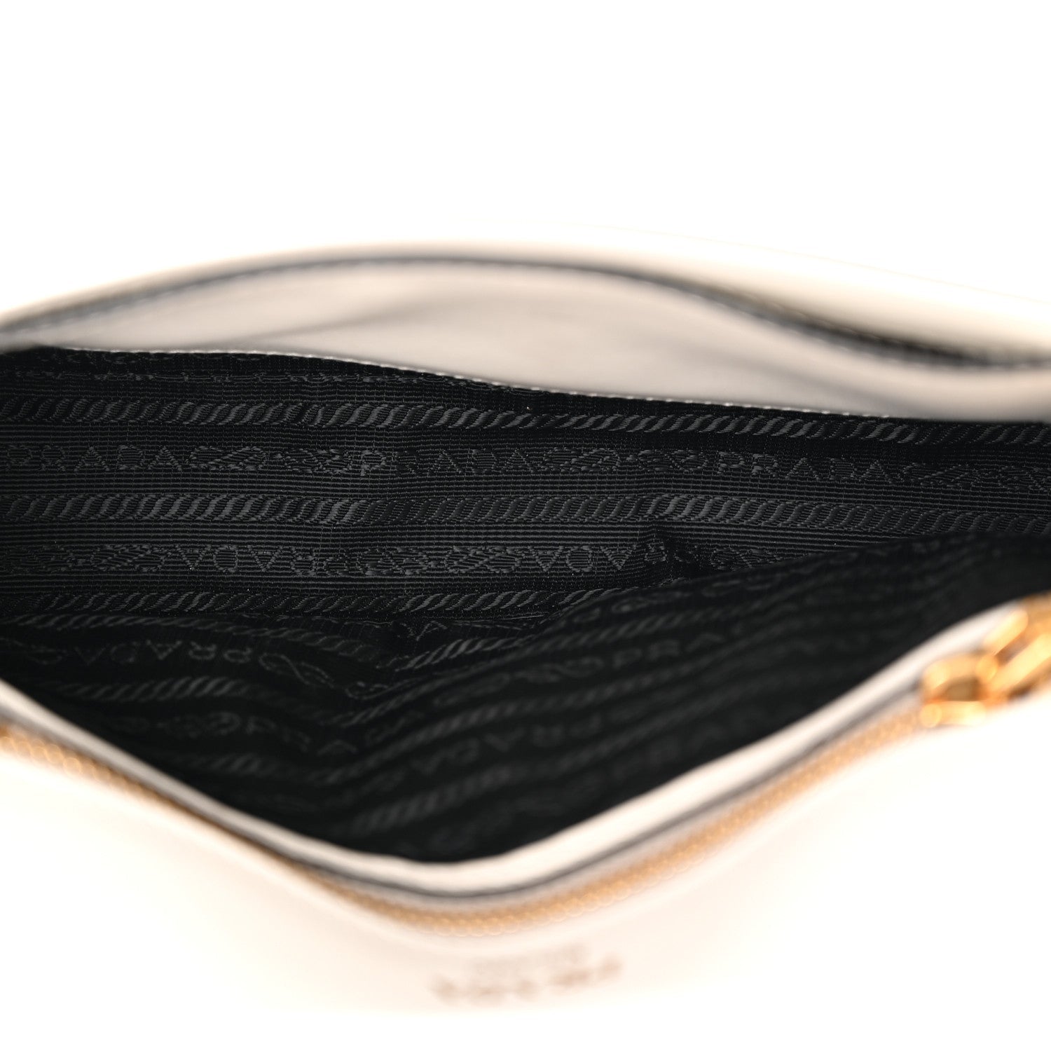 Prada Saffiano Flap Shoulder Bag Talco