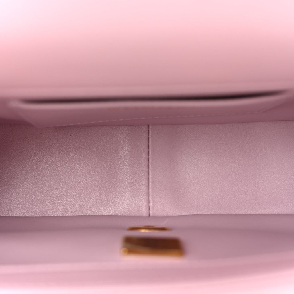Chanel Lambskin Quilted Pearl Small Flap Light Purple