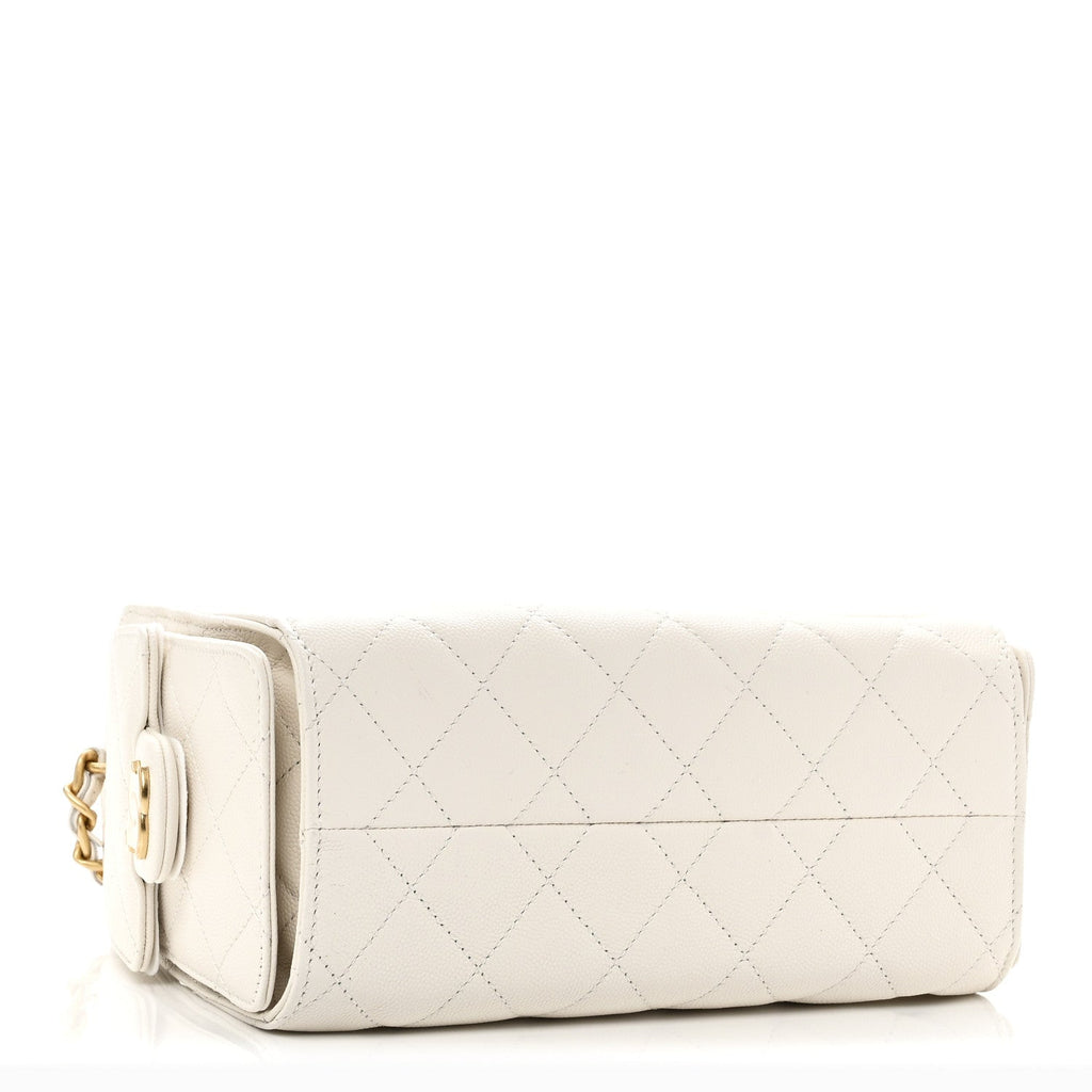 Chanel Caviar Quilted Mini Chanel 25 Handbag White