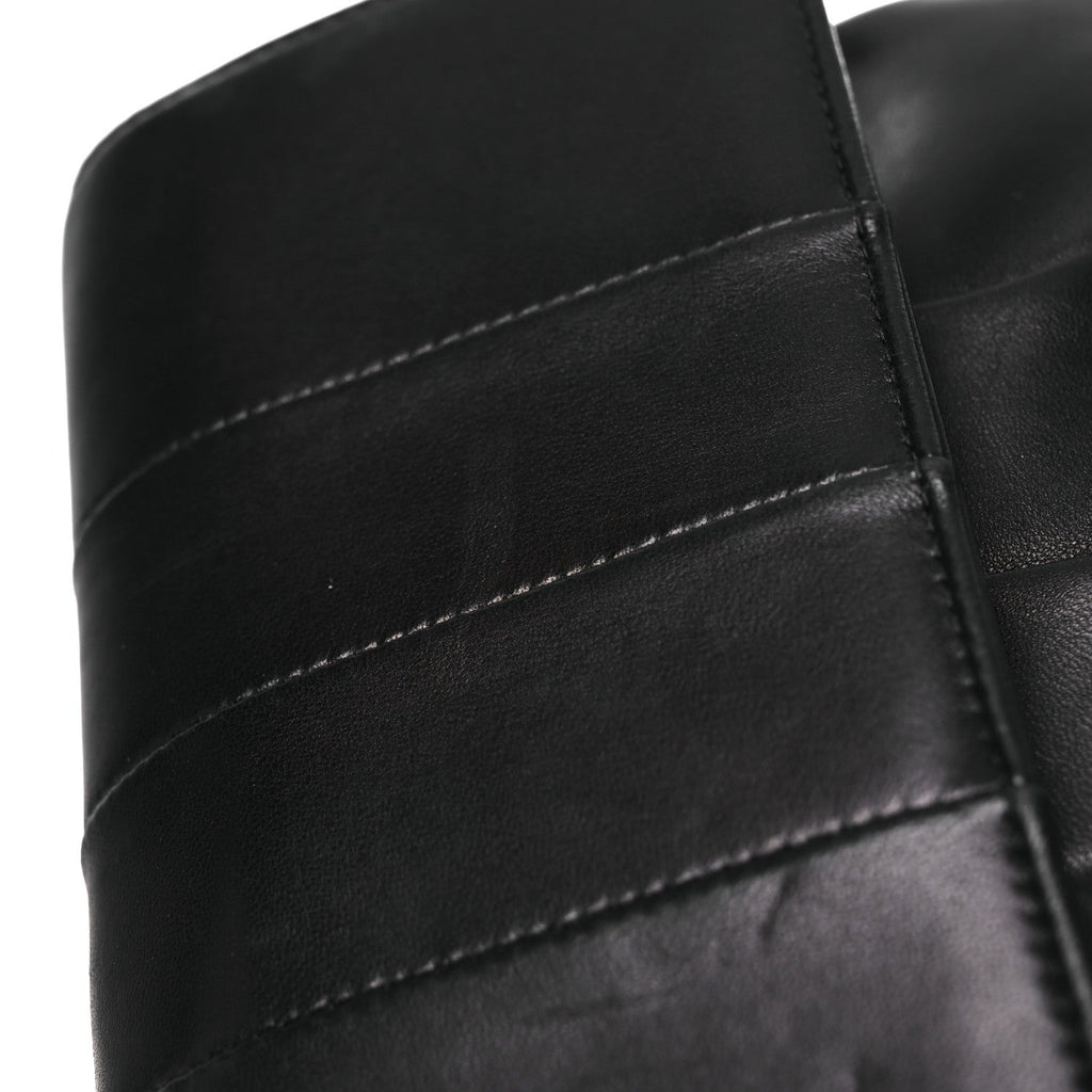 Chanel Lambskin Vertical Quilted Clutch Black