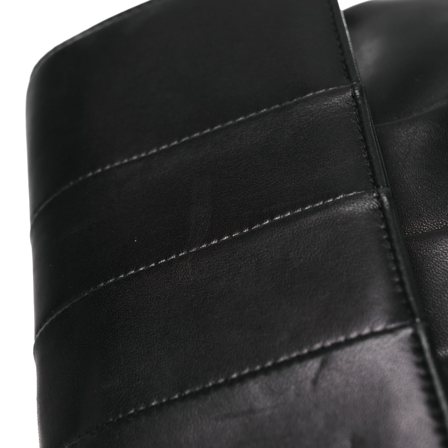 Chanel Lambskin Vertical Quilted Clutch Black