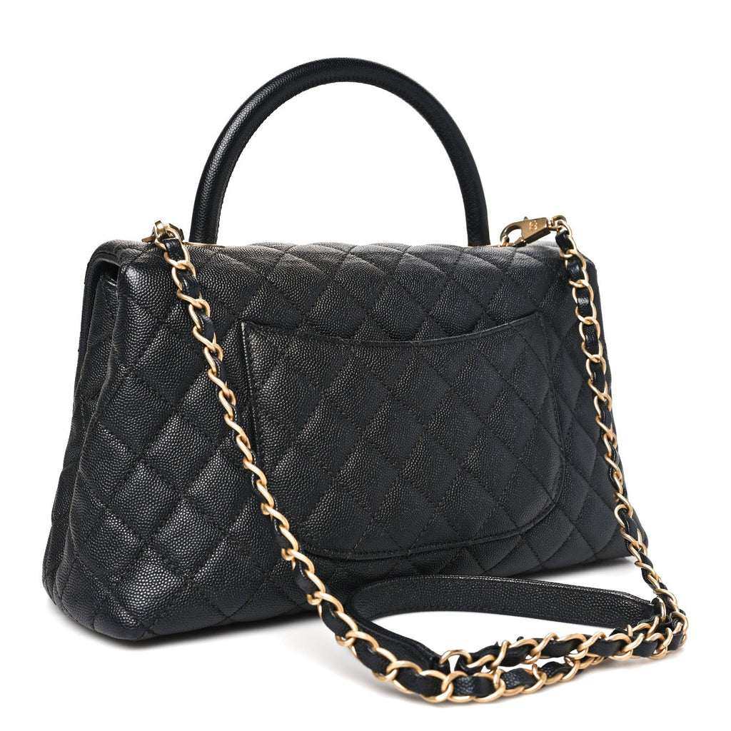 Chanel Caviar Quilted Small Coco Chain Handle Flap Black