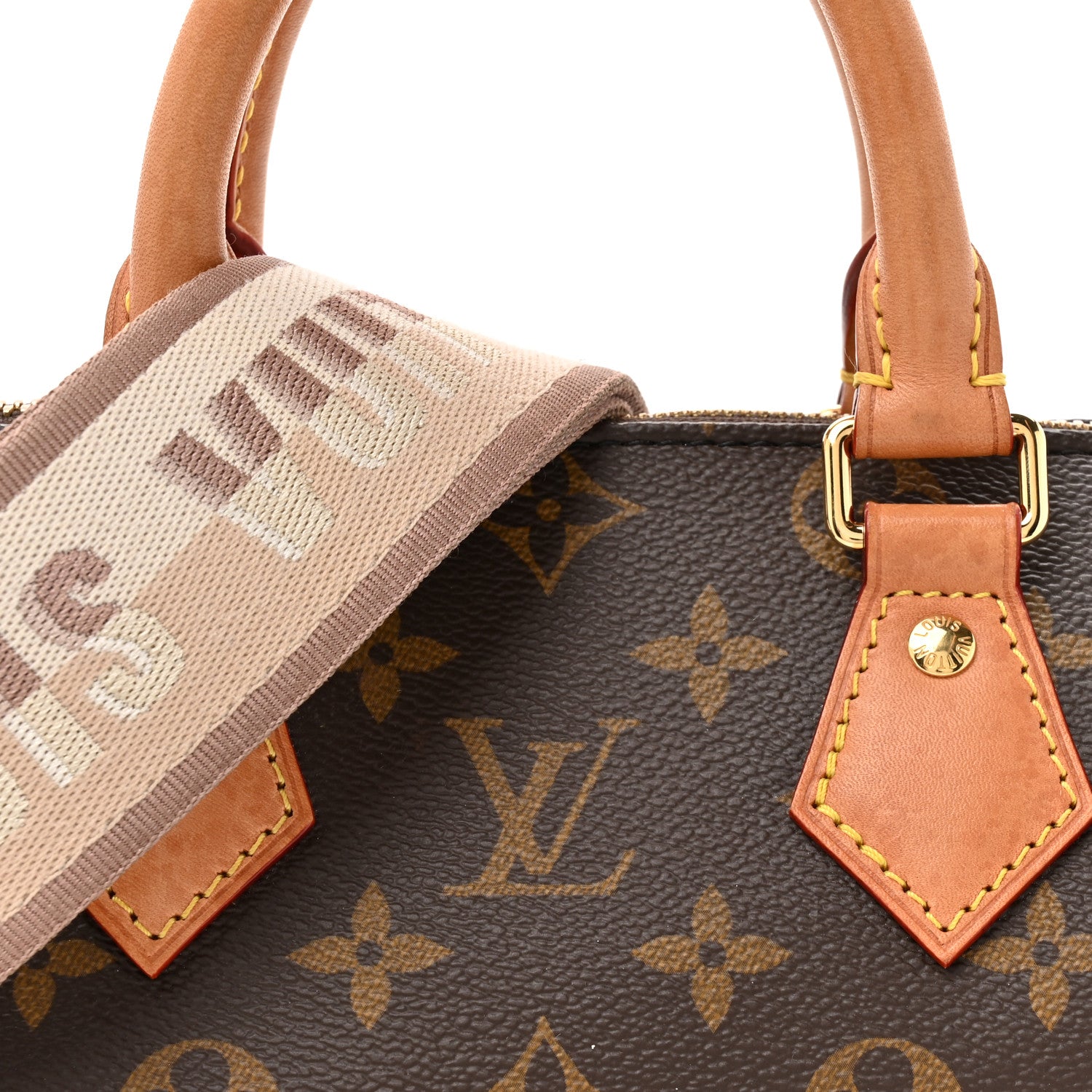 Louis Vuitton Monogram Speedy Bandouliere 20 Beige
