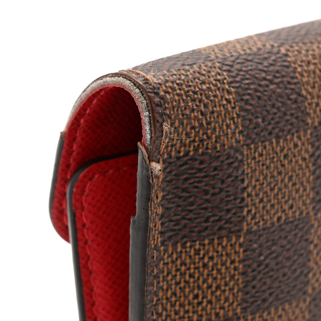 Louis Vuitton Damier Ebene Josephine Wallet Red