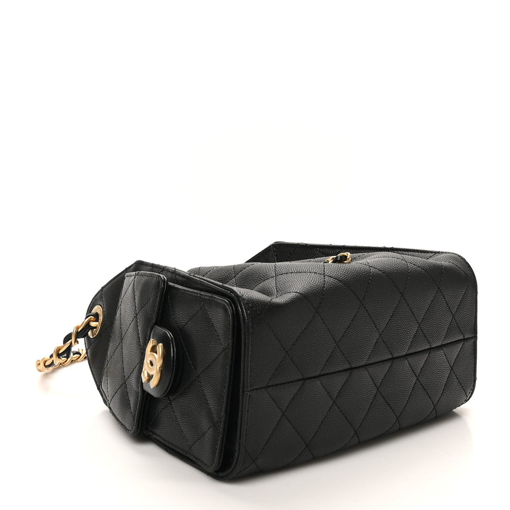 Chanel Caviar Quilted Mini Chanel 25 Handbag Black