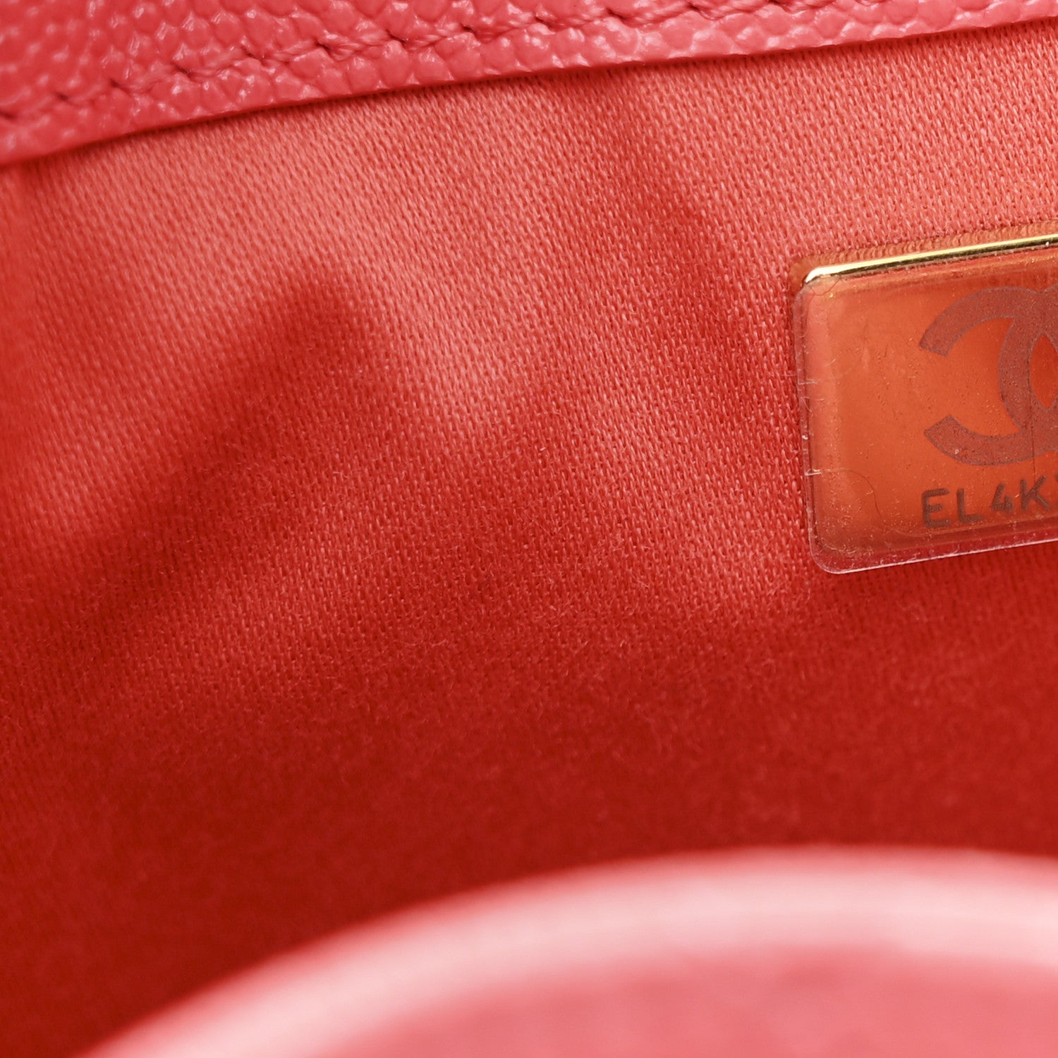 Chanel Caviar Quilted Mini Chanel 25 Handbag Coral