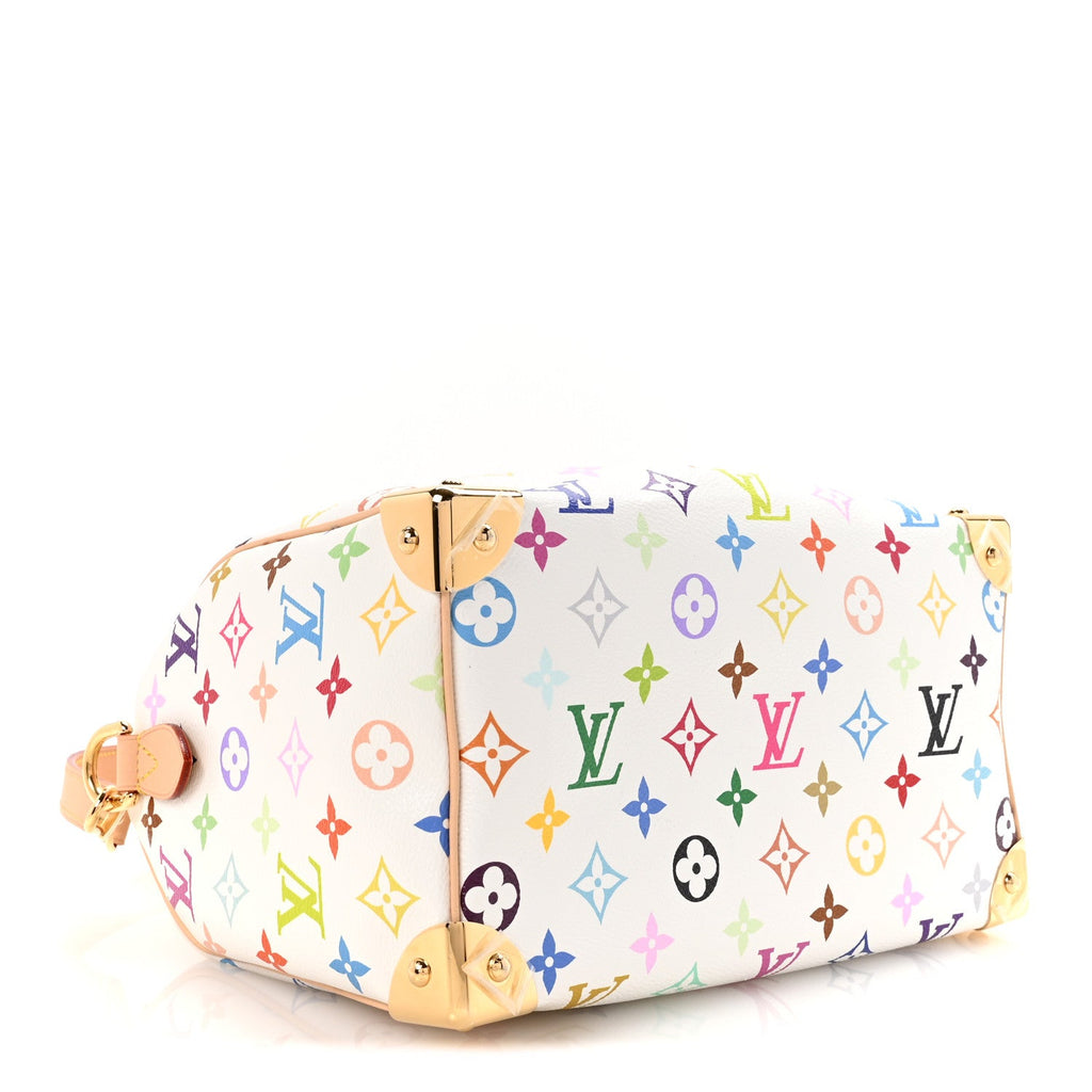 Louis Vuitton LV X TM Monogram Multicolor Speedy Bandouliere 25 White