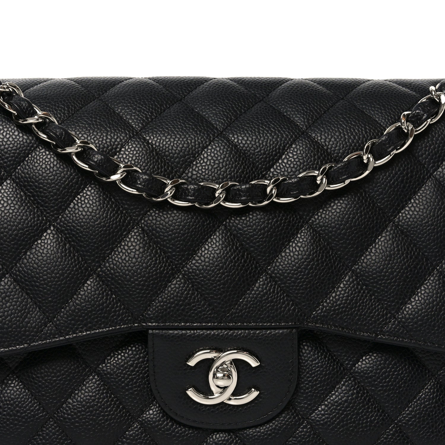 Chanel Caviar Quilted Jumbo Double Flap Black