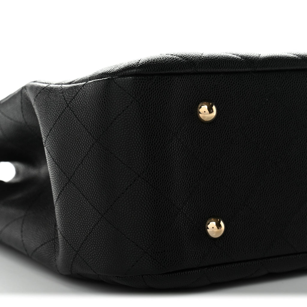 Chanel Caviar Quilted Large CC Shopping Tote Black