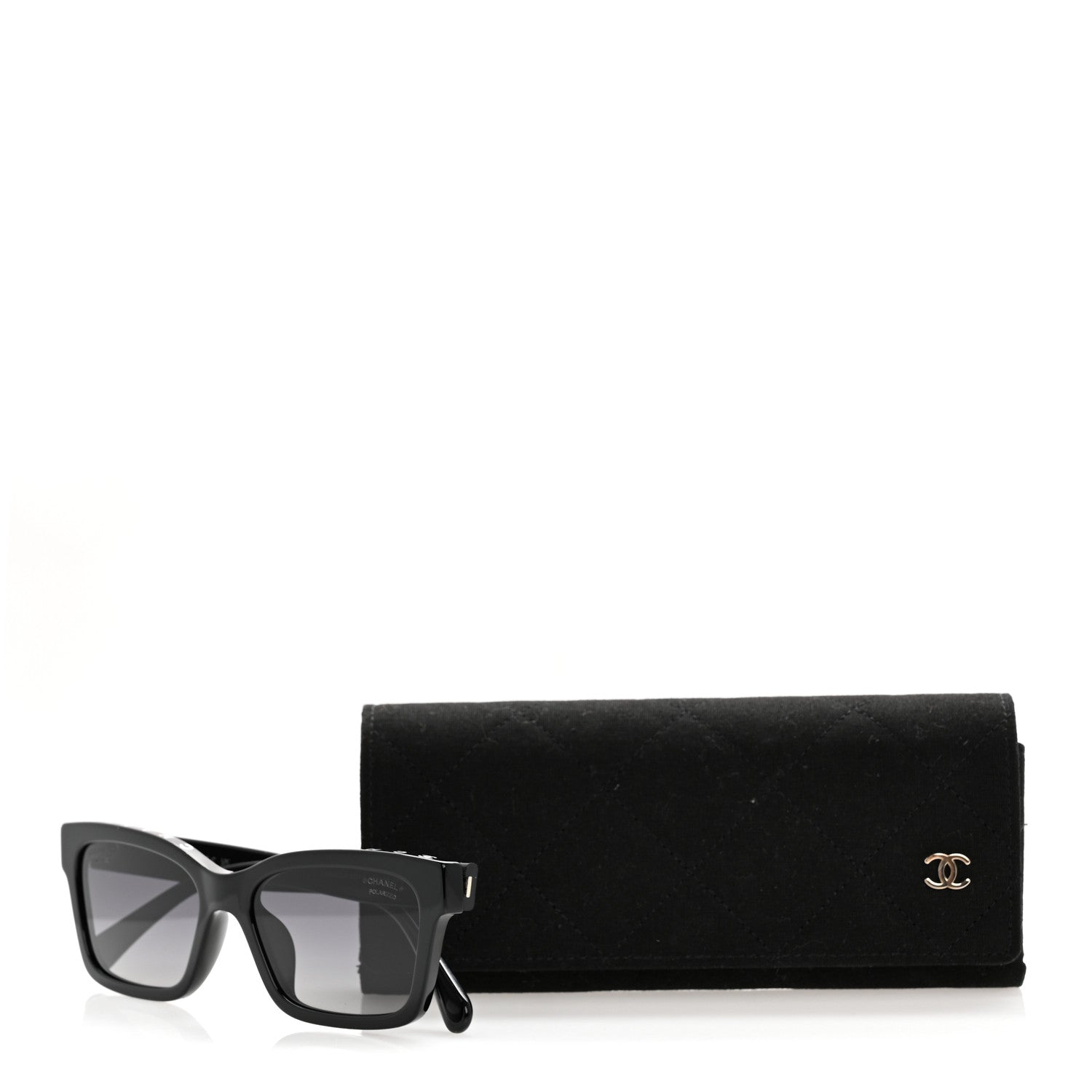 Acetate Polarized Square Sunglasses 5417-A Black