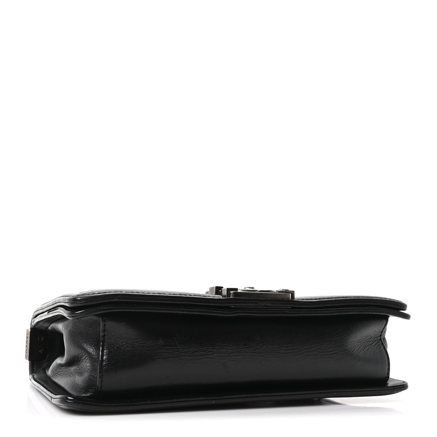 Chanel Calfskin Crystal Embossed Medium Boy Flap Black