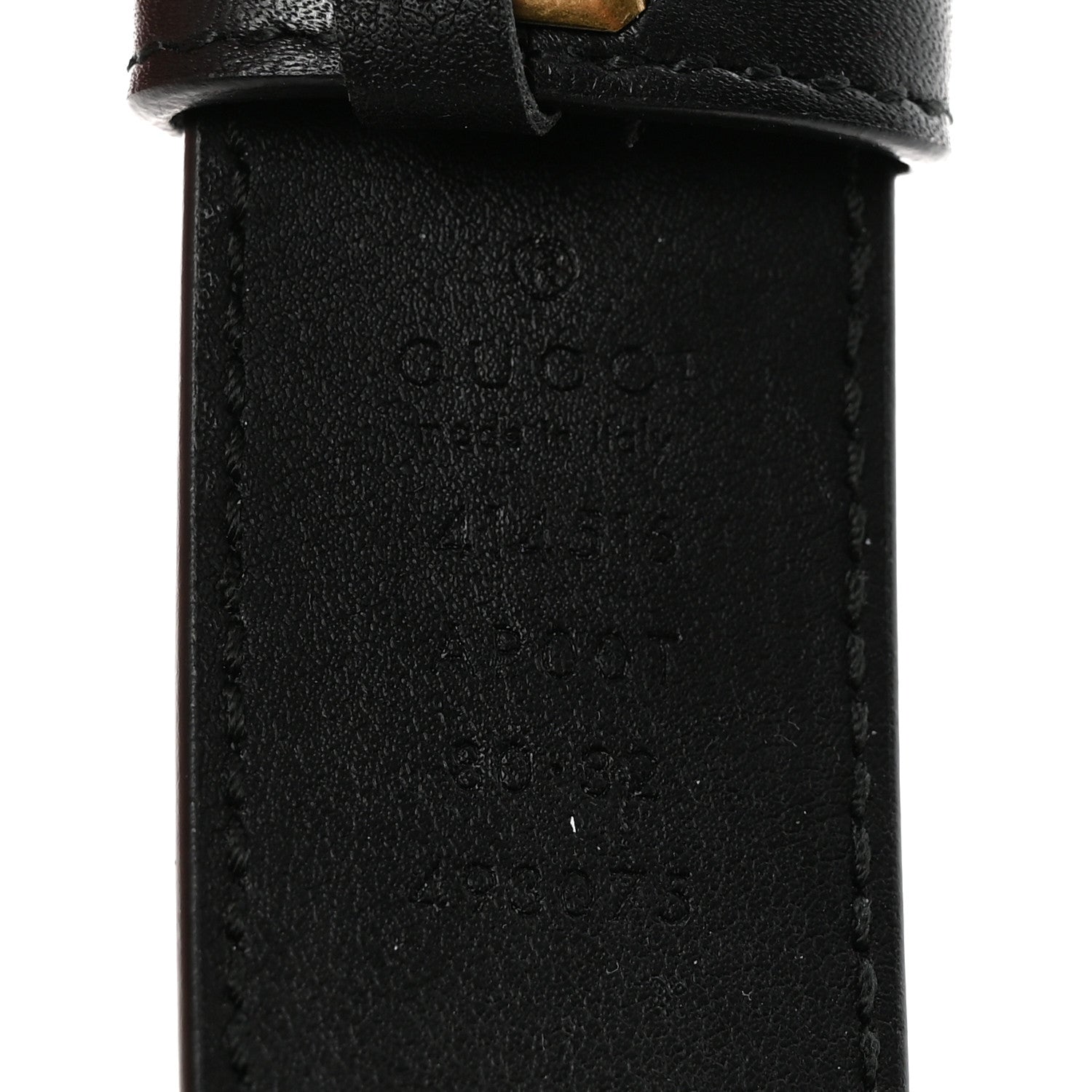 Gucci Calfskin Double G 30mm Belt 80 32 Black