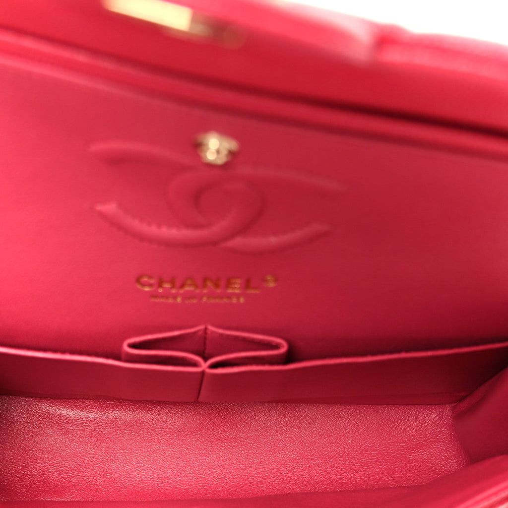 Chanel Caviar Quilted Small Double Flap Dark Pink