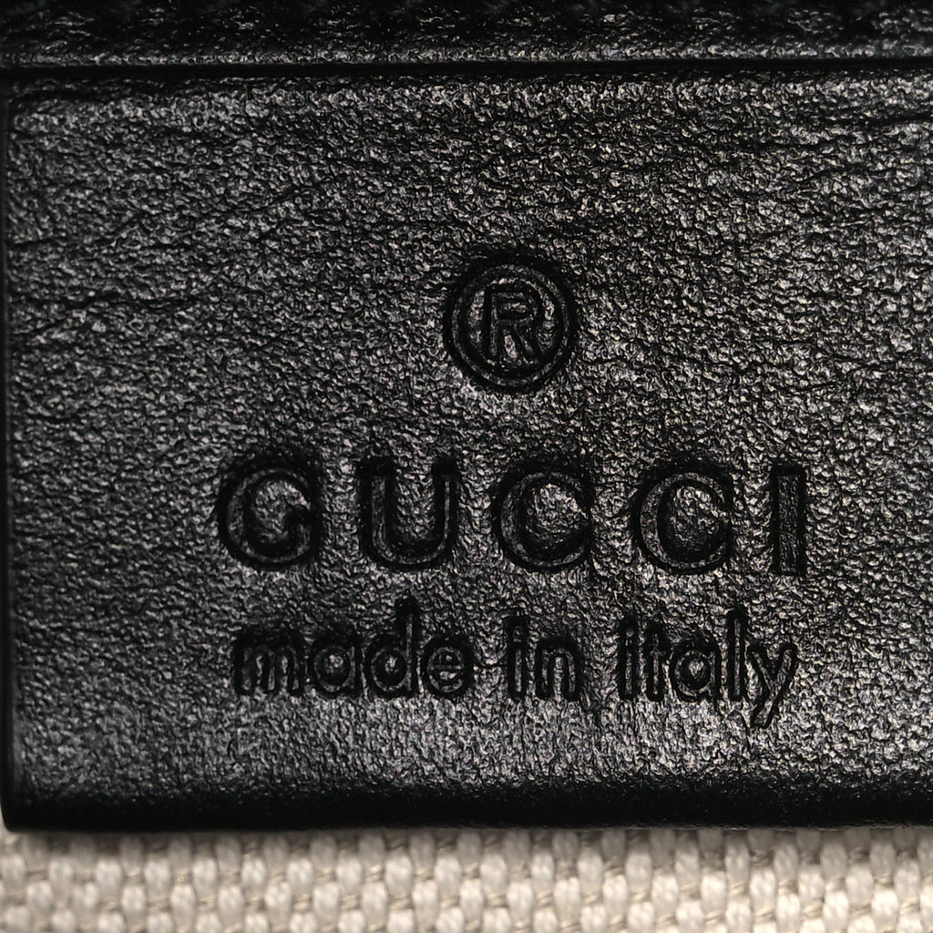 Gucci Calfskin GG Tennis Embossed Messenger Bag Black