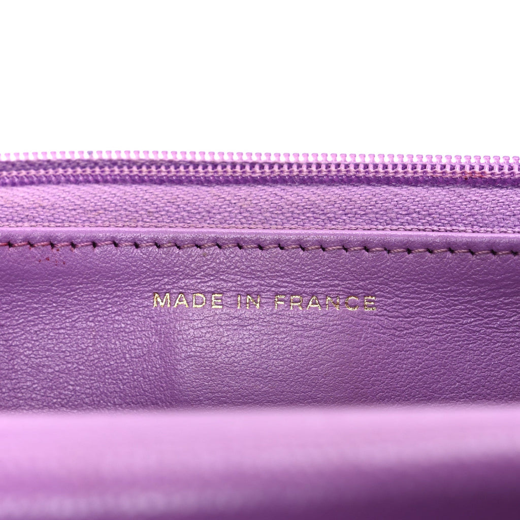 Chanel Caviar Quilted Wallet On Chain WOC Purple