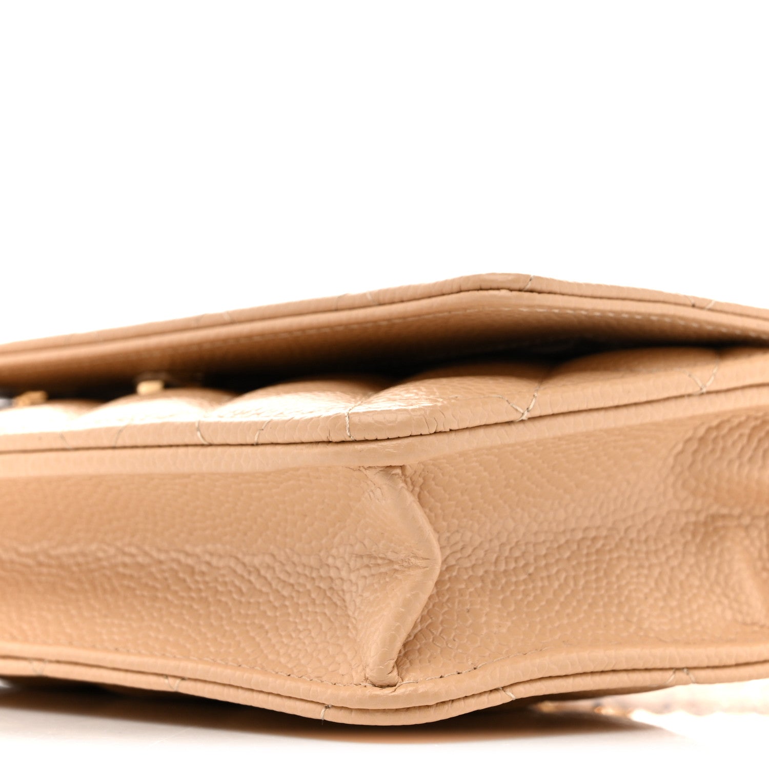Chanel Caviar Quilted Wallet on Chain WOC Beige