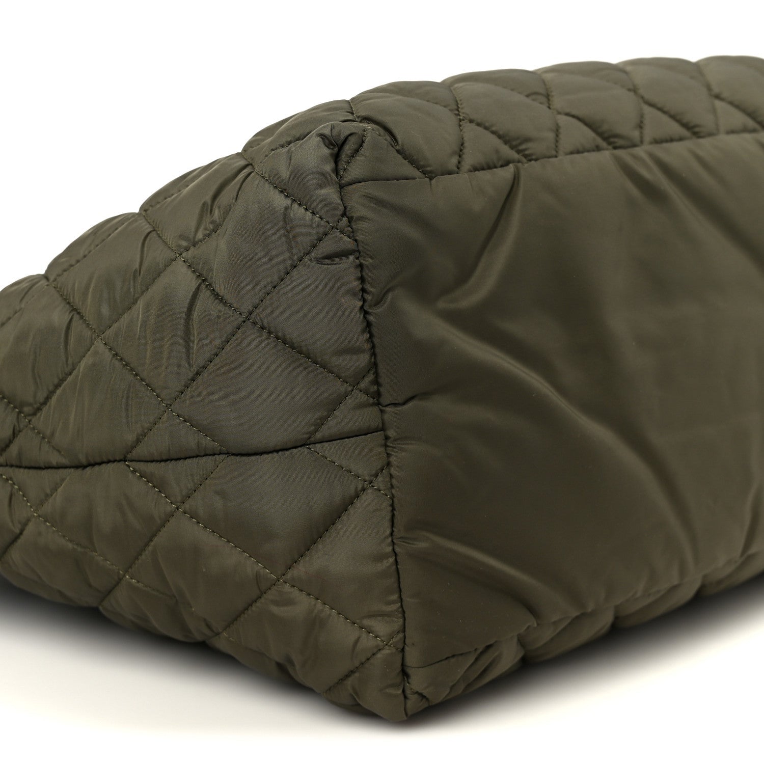 Chanel Nylon Quilted Small Coco Cocoon Tote Khaki
