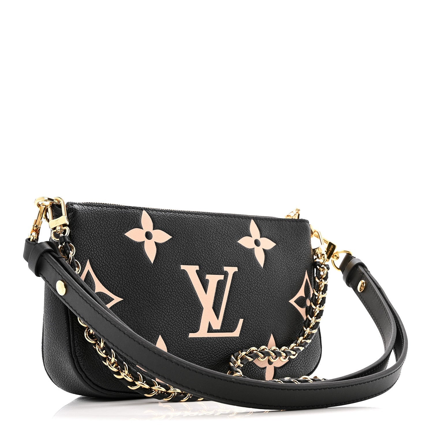 Louis Vuitton Empreinte Monogram Giant Multi Pochette Accessories Black Beige