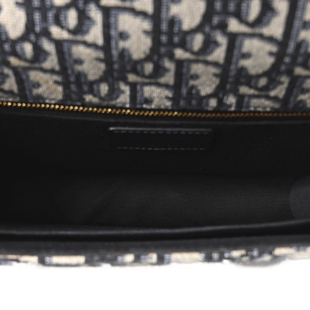 Christian Dior Oblique 30 Montaigne Flap Bag Blue