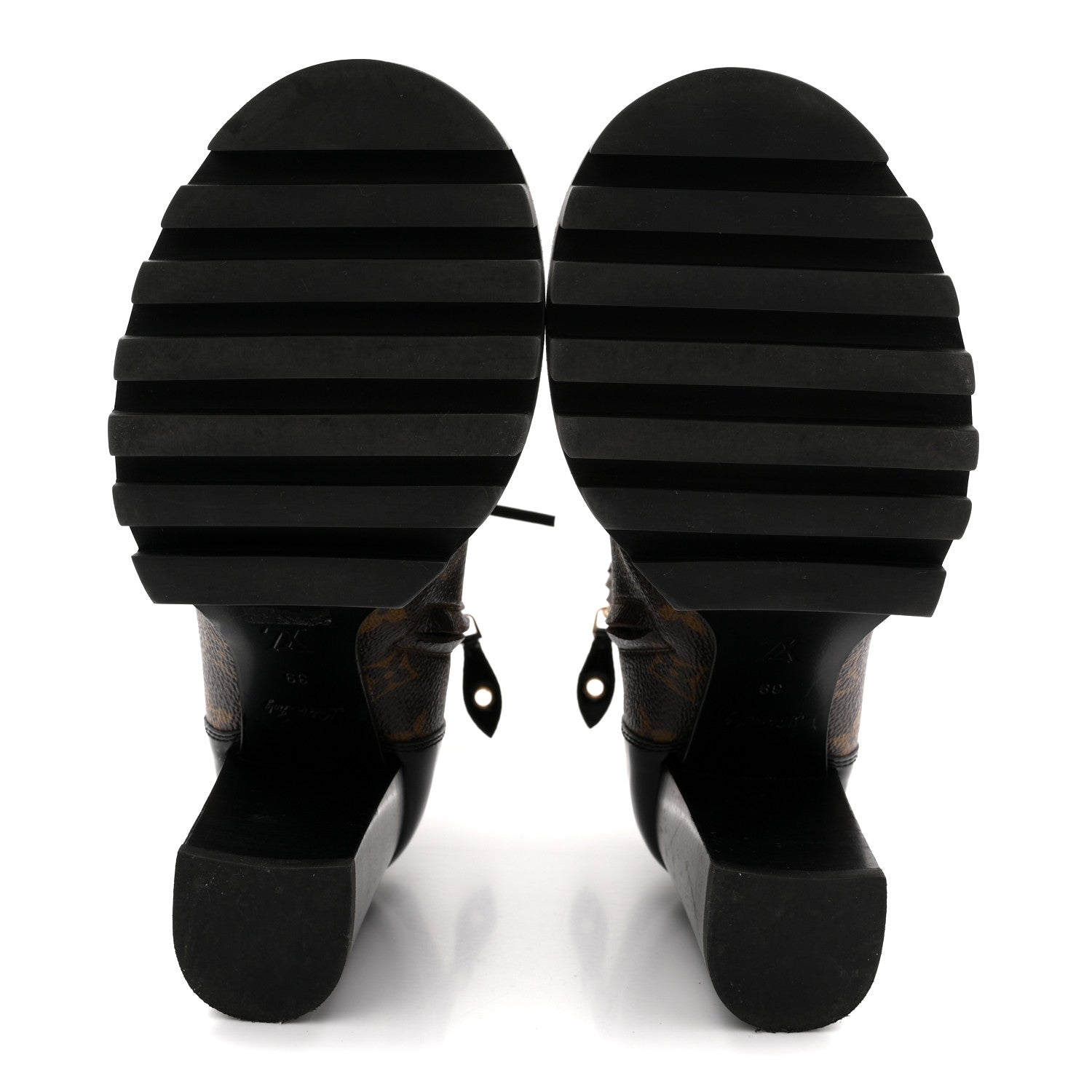 Louis Vuitton Patent Calfskin Monogram Star Trail Ankle Boots 39 Black