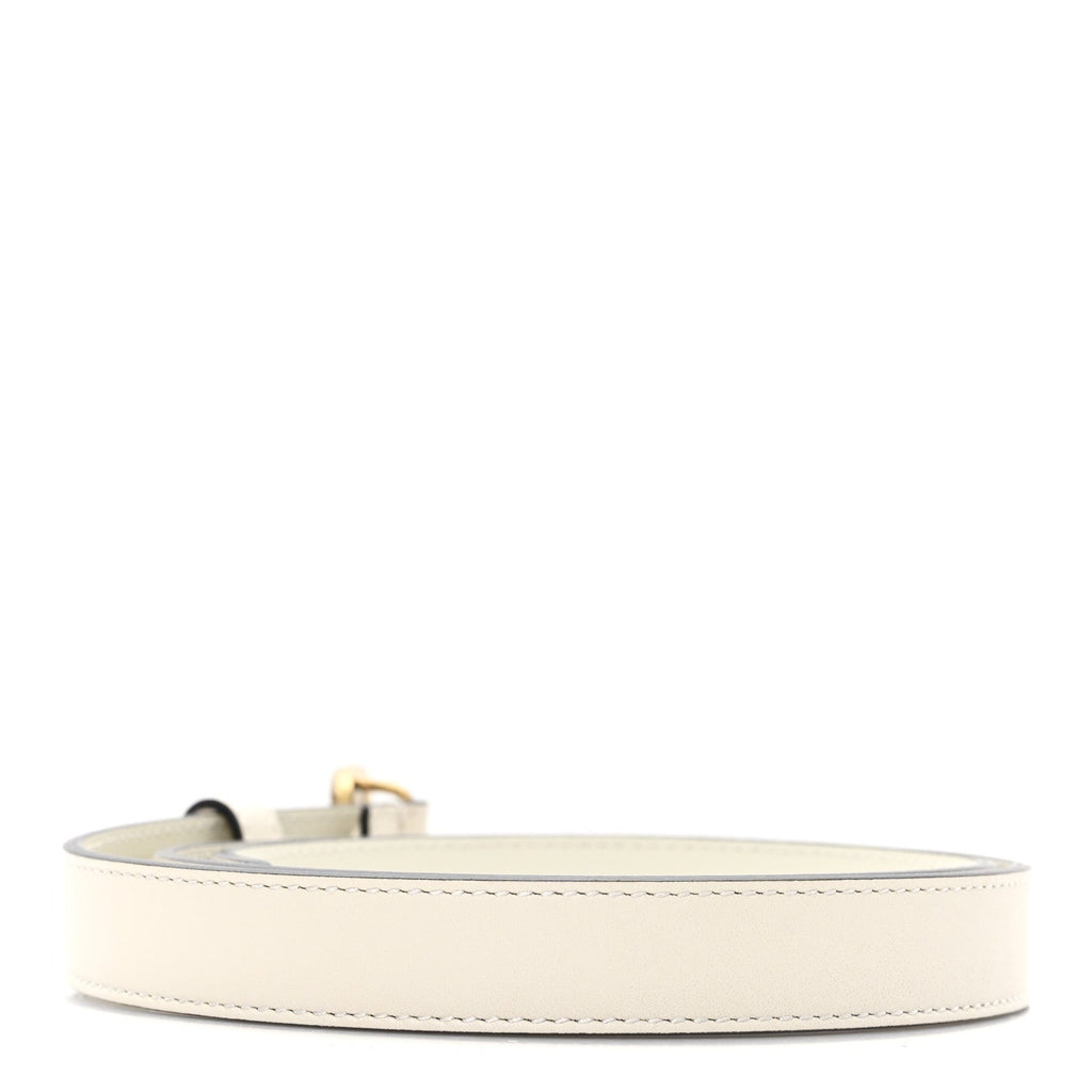 Gucci Calfskin Double G 20mm Belt 80 32 Mystic White