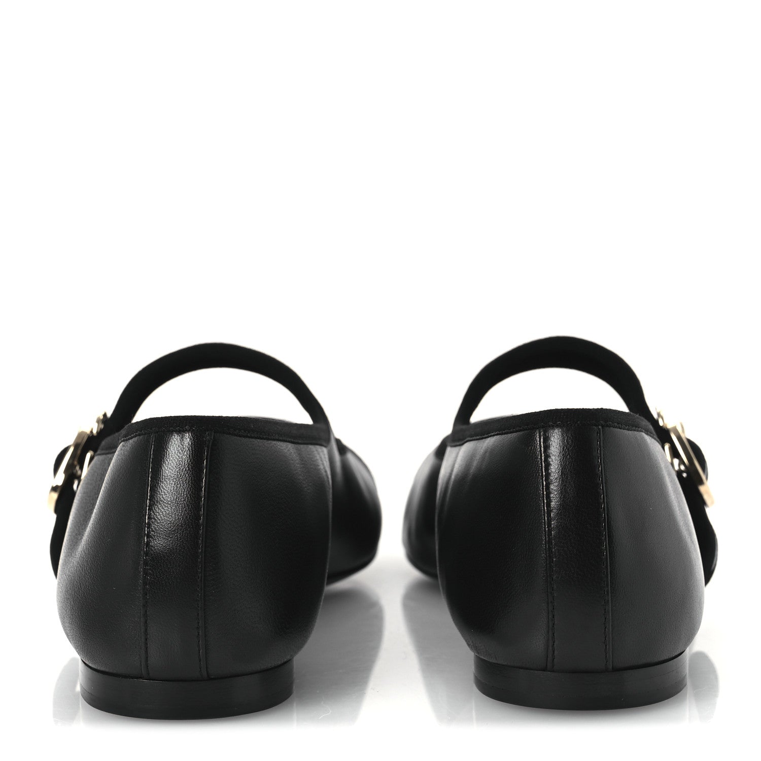 Lambskin Mary Jane Flats 37.5 Black