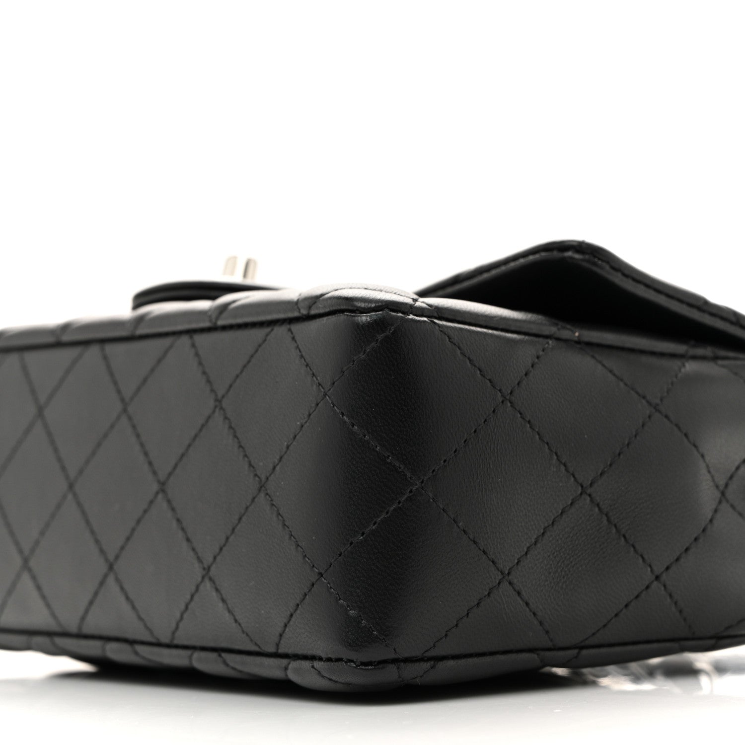 Chanel Lambskin Quilted Mini Rectangular Flap Black
