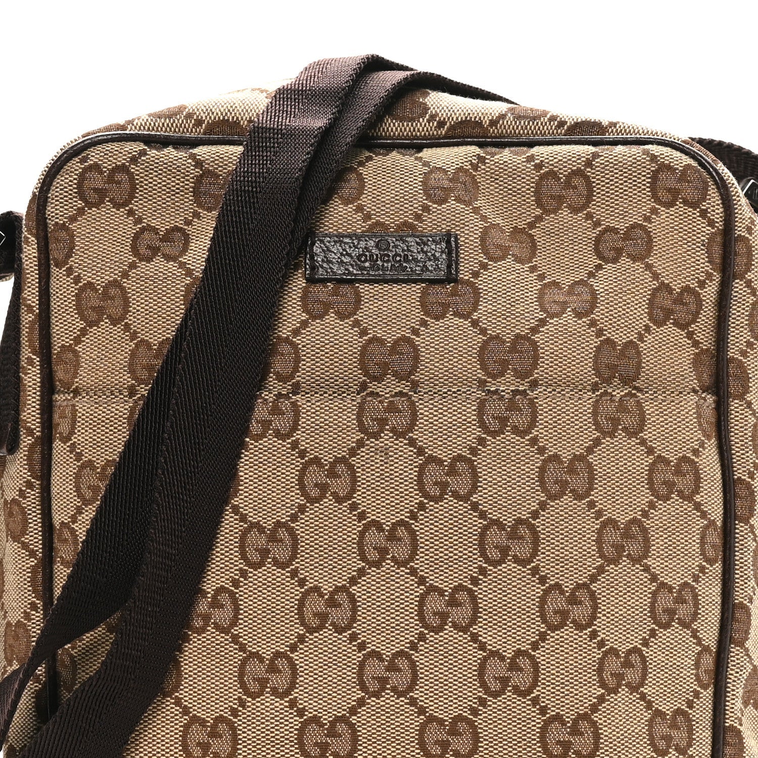 Gucci Monogram Messenger Bag Brown
