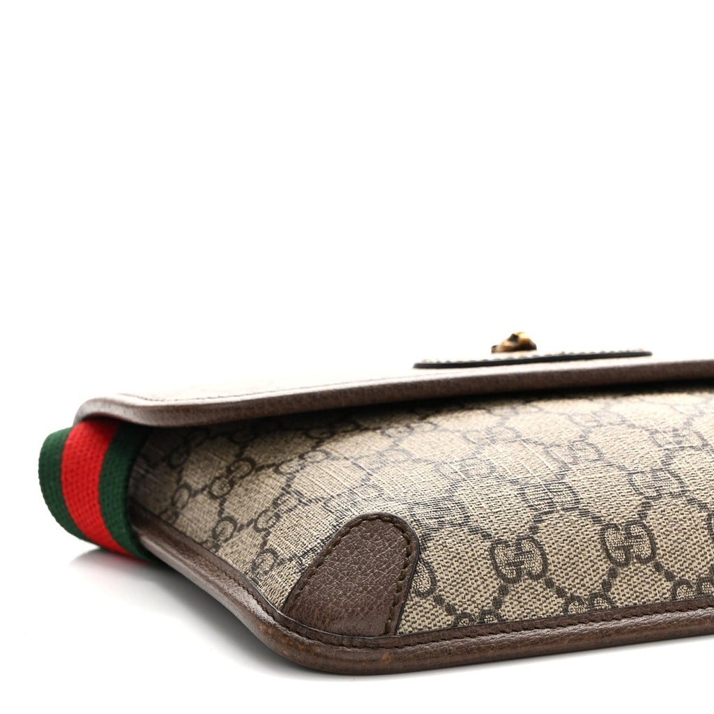 Gucci GG Supreme Monogram Neo Vintage Web Belt Bag Brown