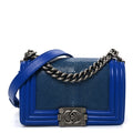 Chanel Galuchat Stingray Small Boy Flap Blue