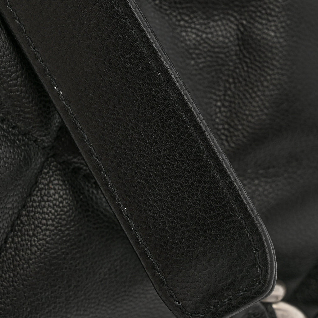 Chanel Goatskin Quilted Maxi Chanel 19 Flap Black