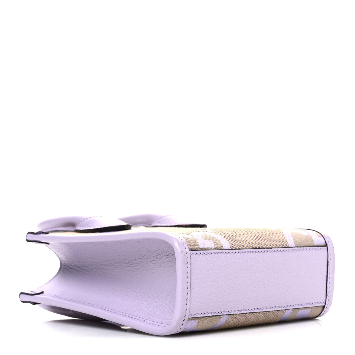 Gucci Monogram Jumbo GG Textured Dollar Calfskin Mini Tote Bag Beige Lapis