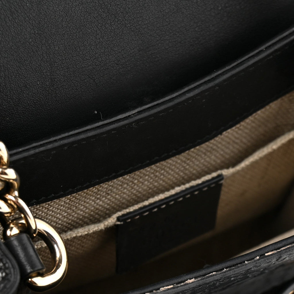 Gucci Microguccissima Mini Emily Chain Shoulder Bag Black