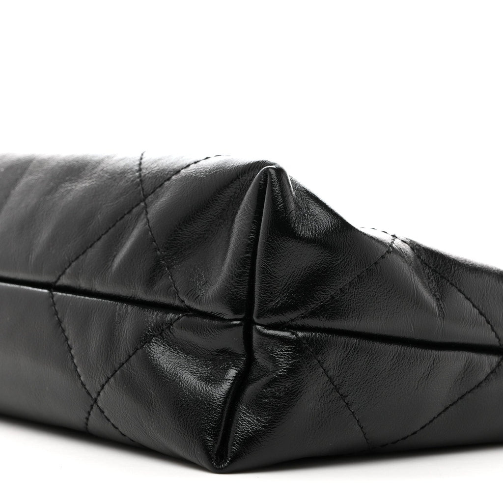 Chanel Shiny Calfskin Quilted Small Chanel 22 Black
