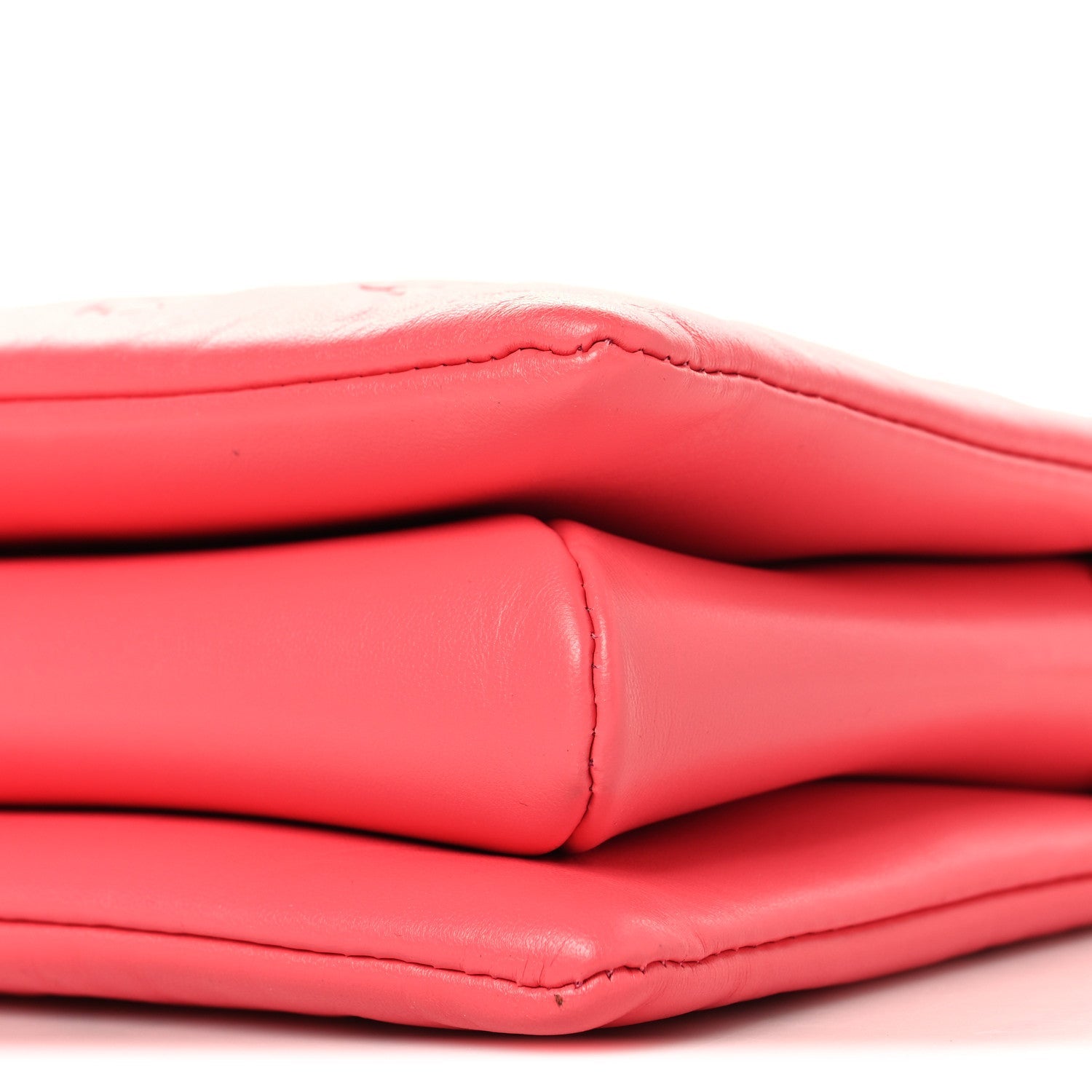 Louis Vuitton Lambskin Embossed Monogram Coussin PM Coral