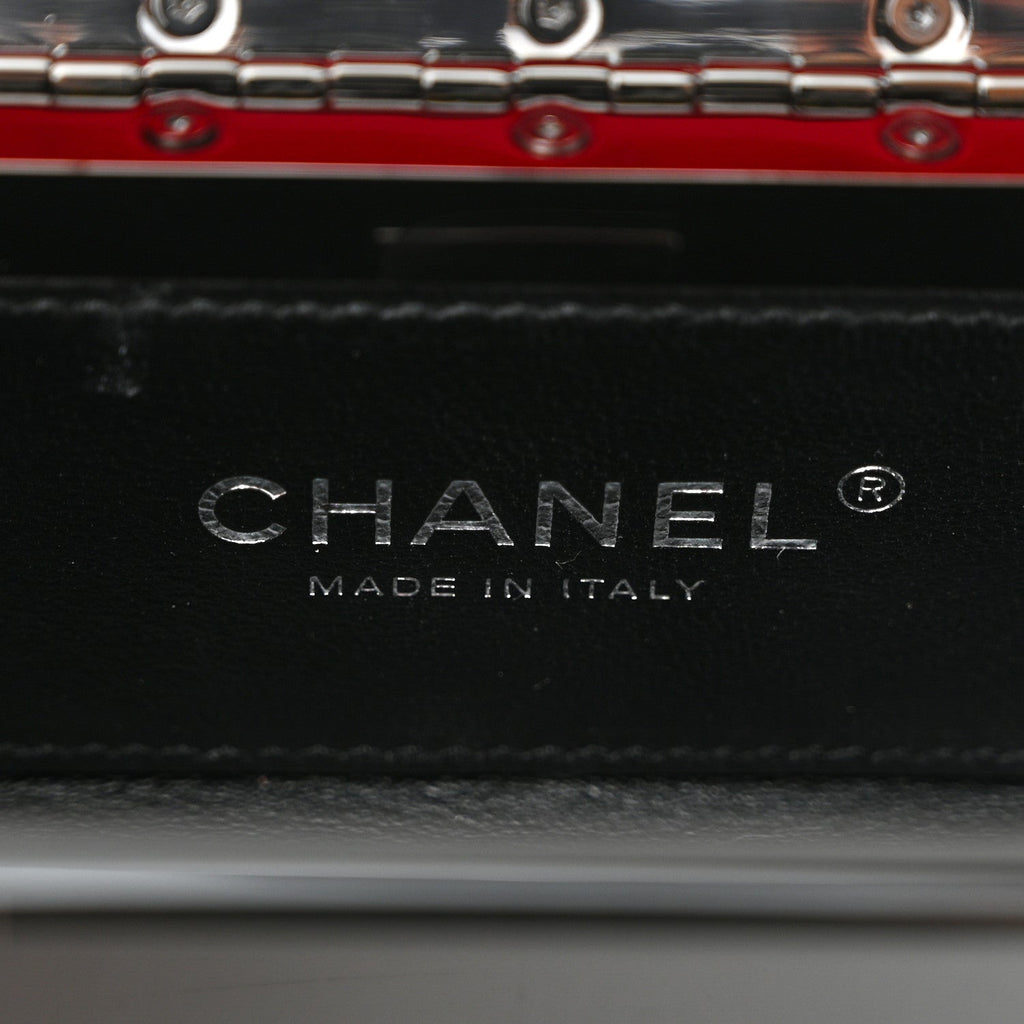 Chanel Plexiglass Plexi Coco Bag Pink Black