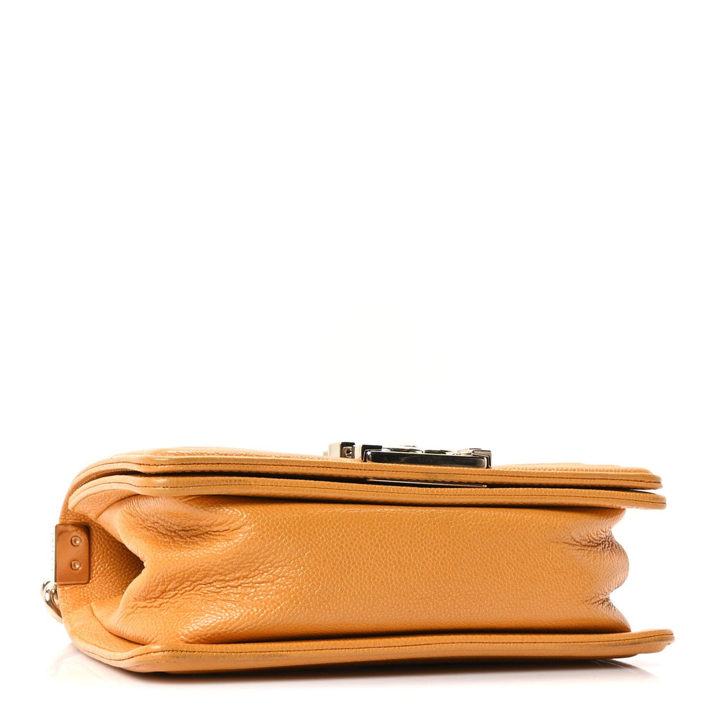 Chanel Caviar Quilted Small Boy Flap Yellow