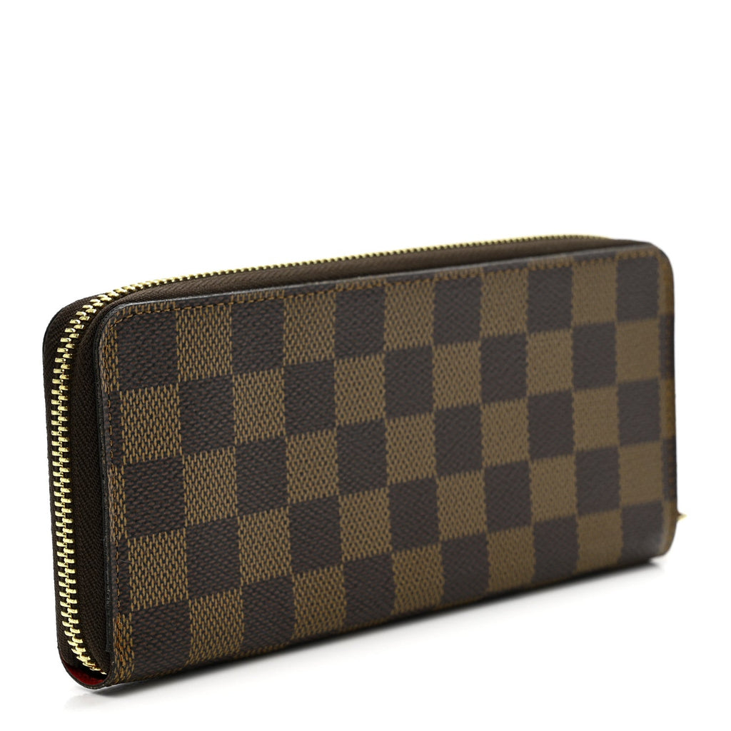 Louis Vuitton Damier Ebene Clemence Wallet Cherry