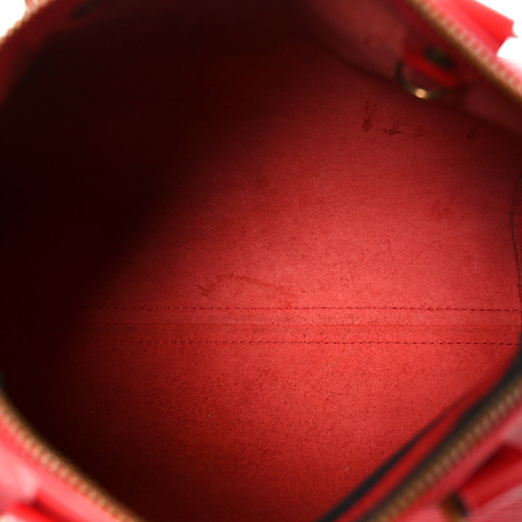 Louis Vuitton Epi Speedy 25 Castillan Red
