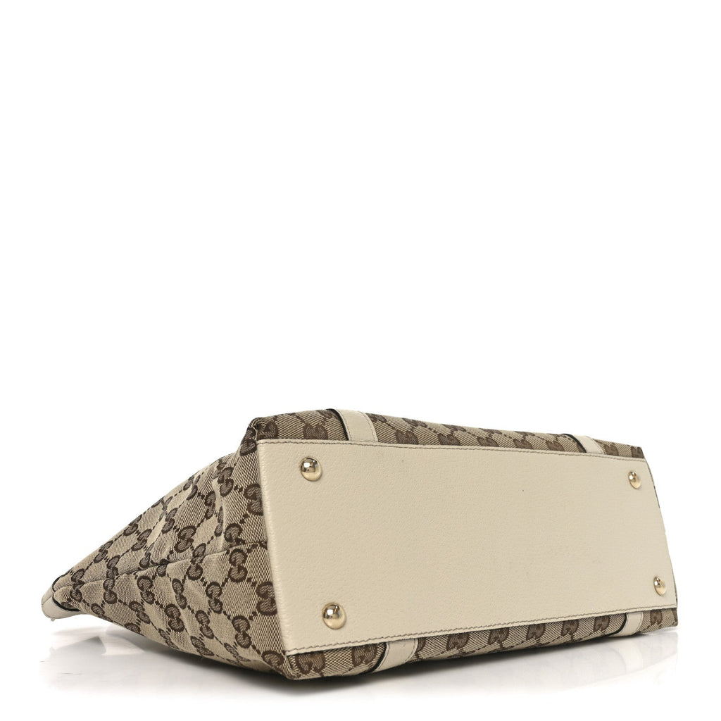 Gucci Monogram Medium Abbey Tote Off White