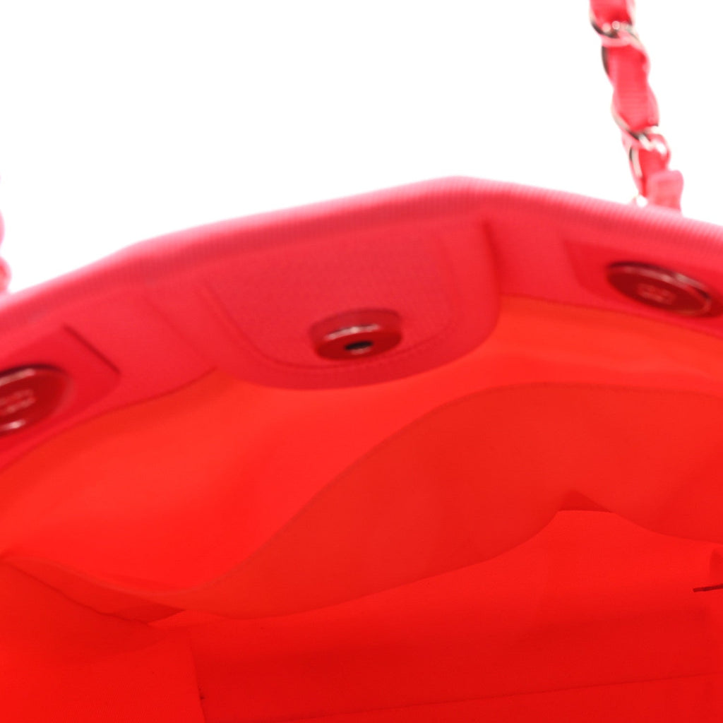 Chanel Canvas Mini Deauville Tote Pink Orange