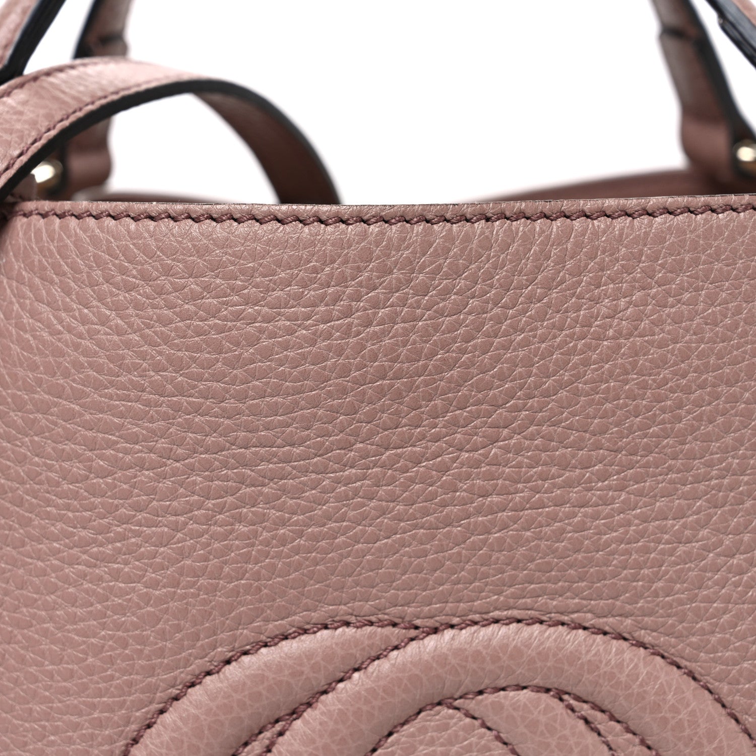 Gucci Pebbled Calfskin Small Soho Shoulder Bag Light Pink